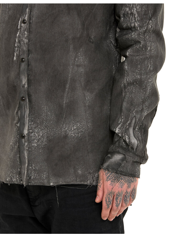 MD75 SALT DYE SNAP FRONT LINEN SHIRT