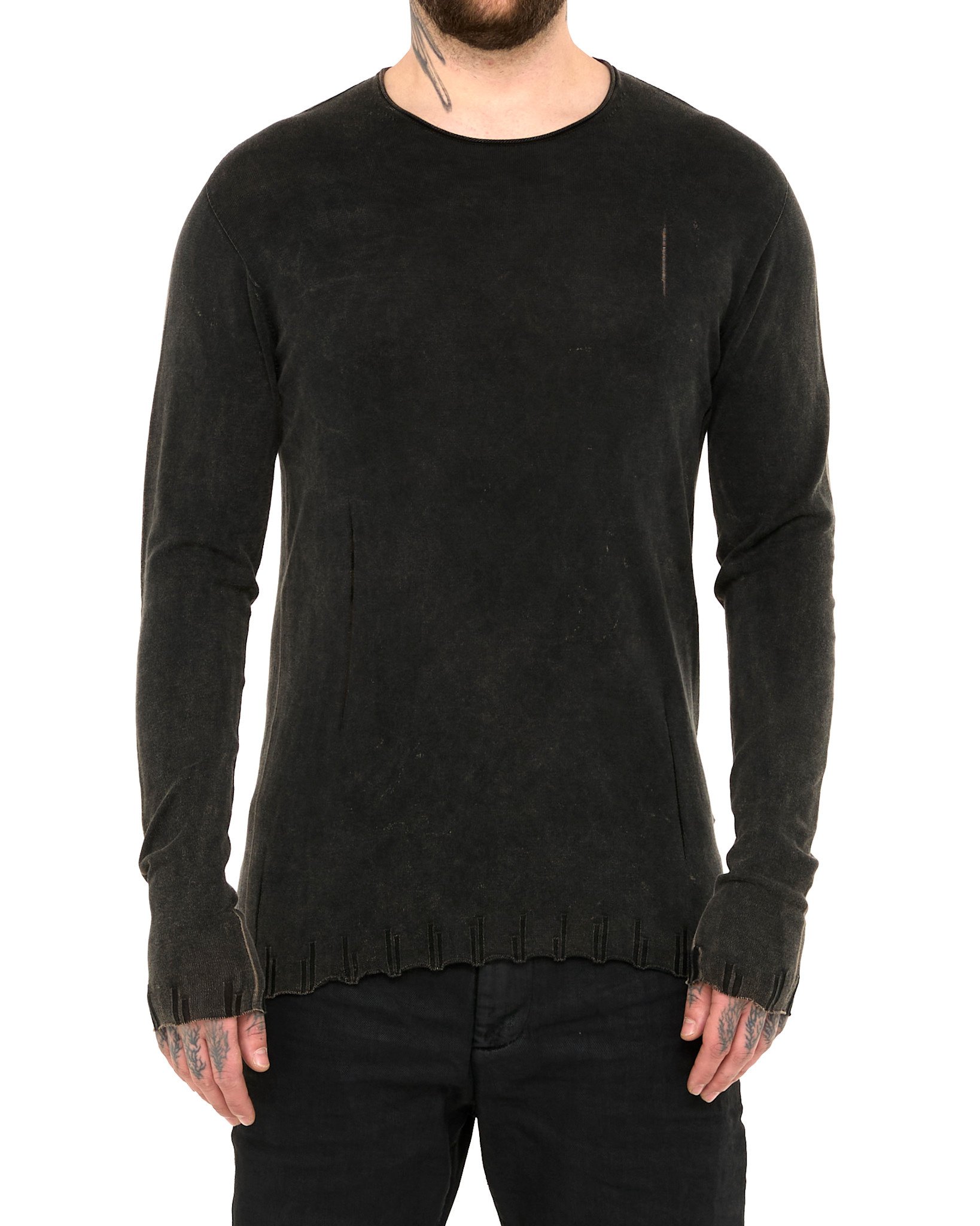 BLACK STONE DYE LIGHT KNIT LONGSLEEVE