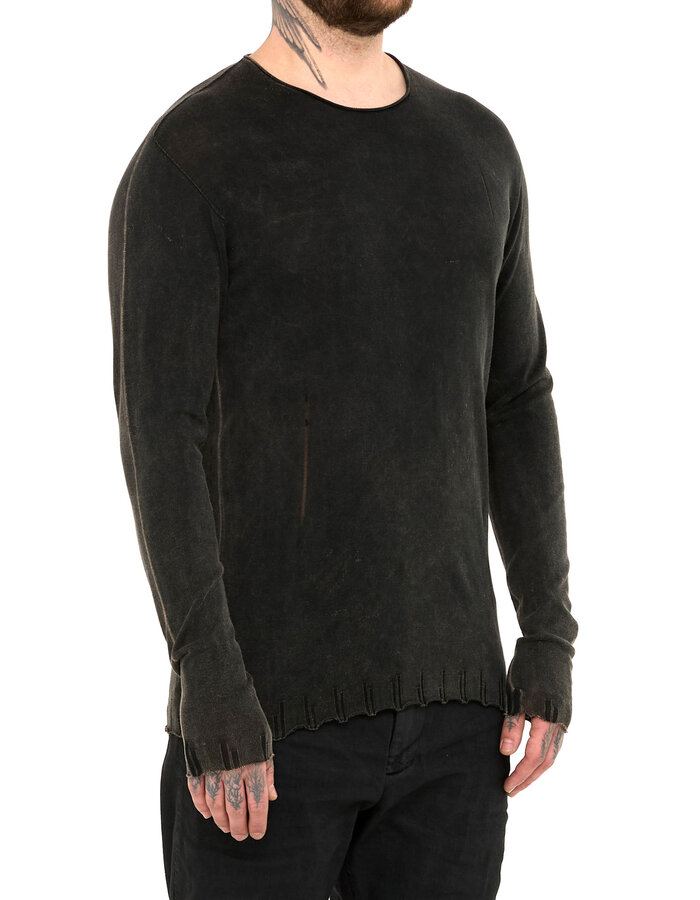 MD75 BLACK STONE DYE LIGHT KNIT LONGSLEEVE