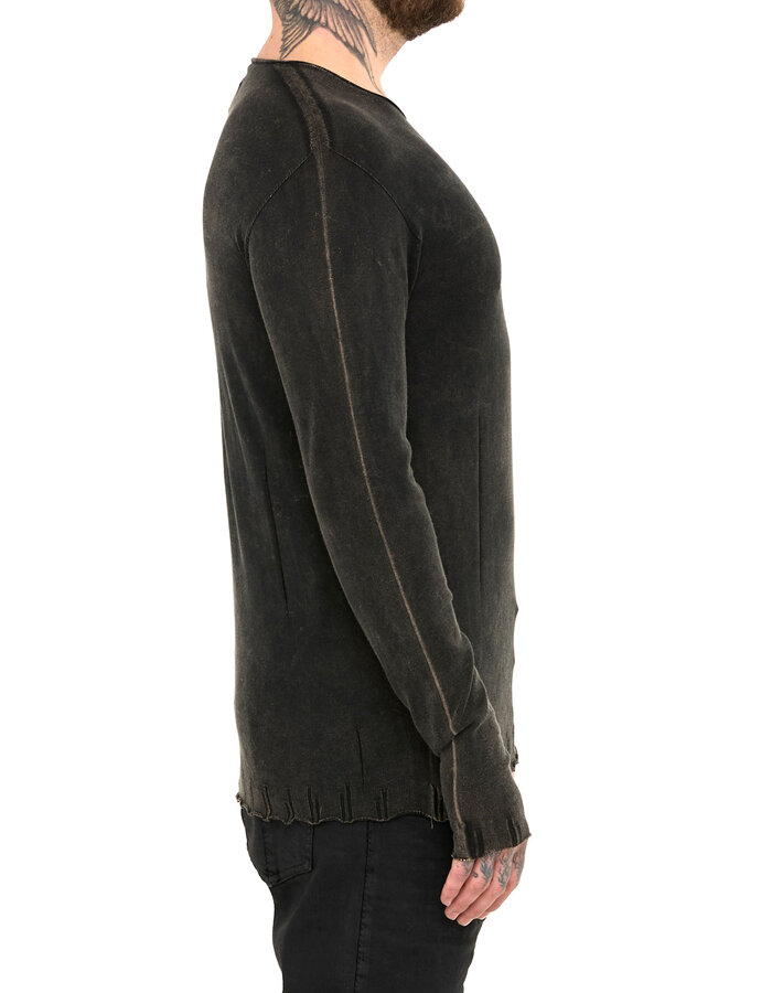 MD75 BLACK STONE DYE LIGHT KNIT LONGSLEEVE