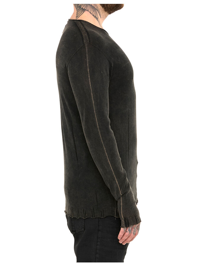 MD75 BLACK STONE DYE LIGHT KNIT LONGSLEEVE