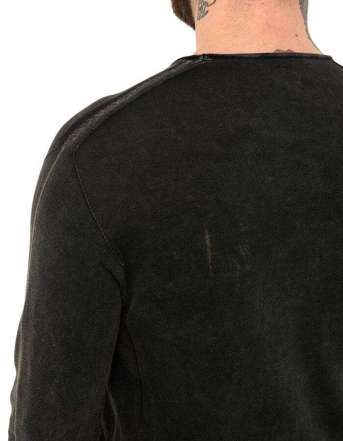 MD75 BLACK STONE DYE LIGHT KNIT LONGSLEEVE