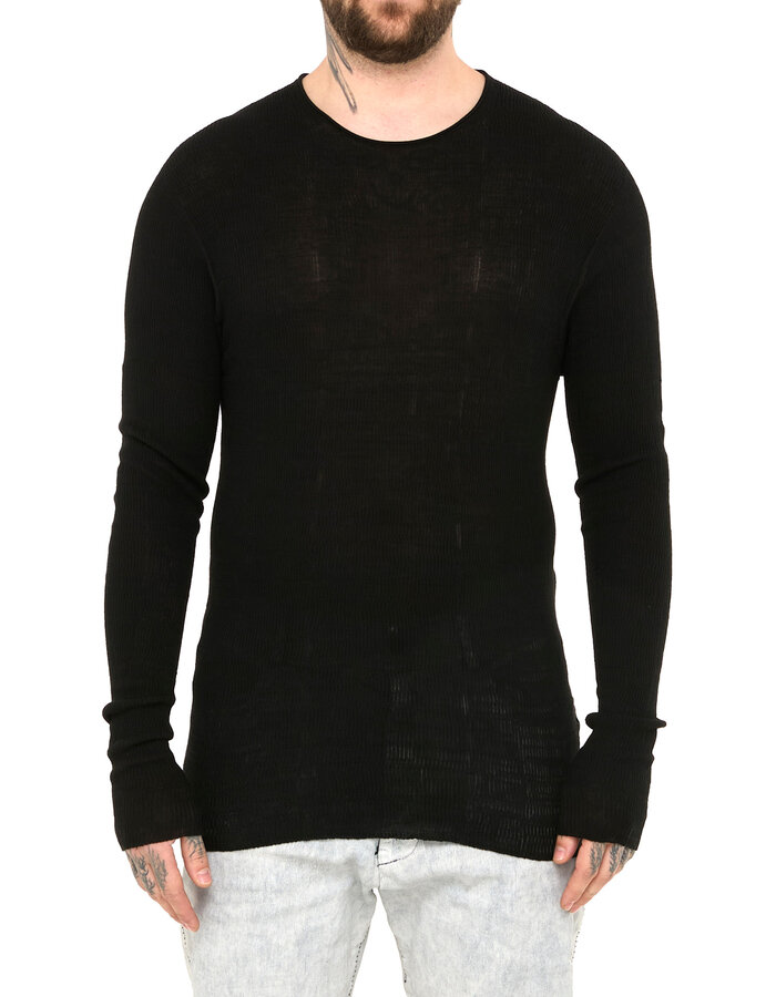 MD75 TEXTURED LIGHT KNIT COTTON LONGSLEEVE