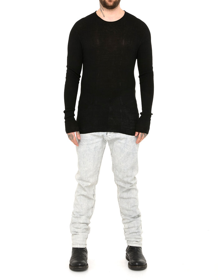 MD75 TEXTURED LIGHT KNIT COTTON LONGSLEEVE