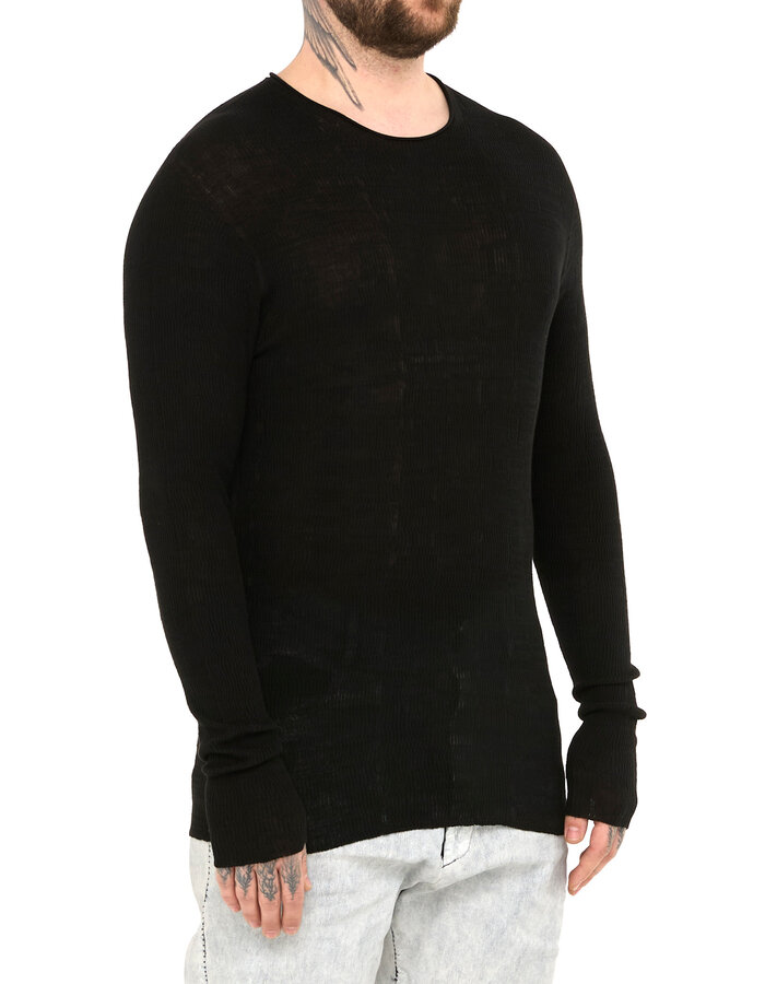 MD75 TEXTURED LIGHT KNIT COTTON LONGSLEEVE