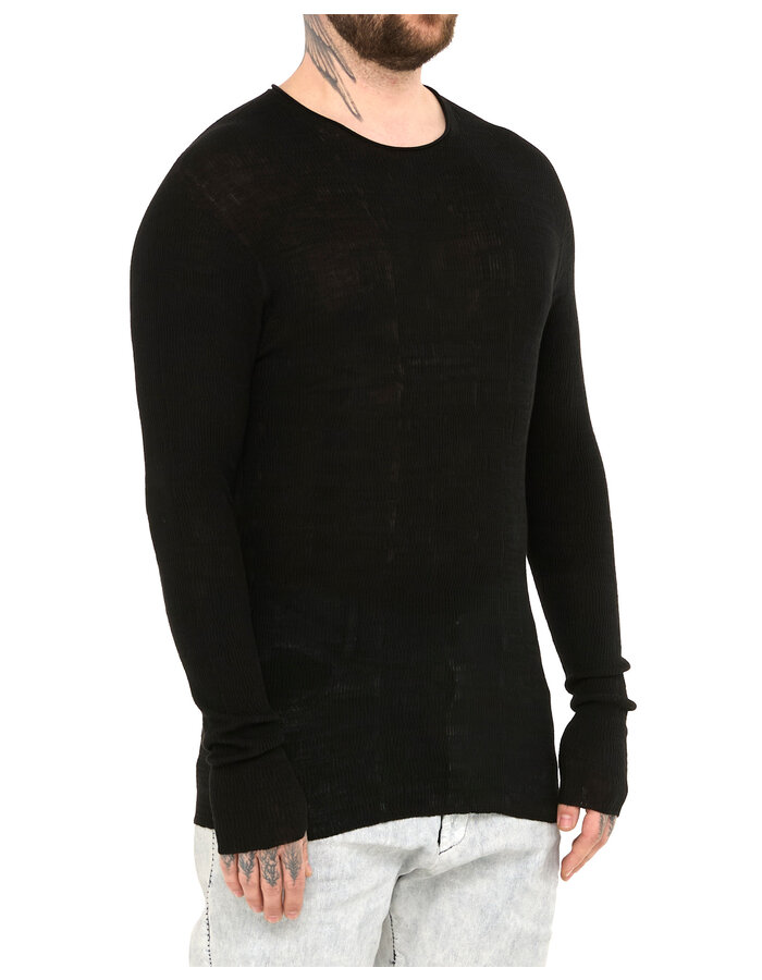 MD75 TEXTURED LIGHT KNIT COTTON LONGSLEEVE