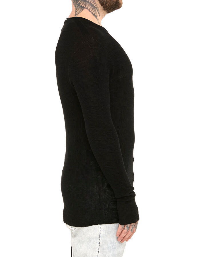 MD75 TEXTURED LIGHT KNIT COTTON LONGSLEEVE