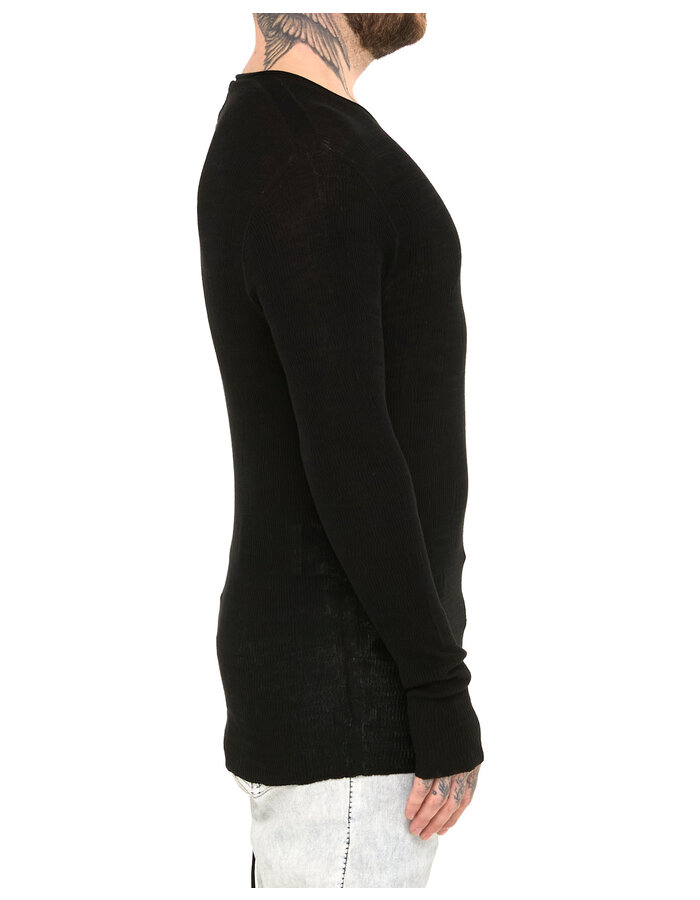 MD75 TEXTURED LIGHT KNIT COTTON LONGSLEEVE
