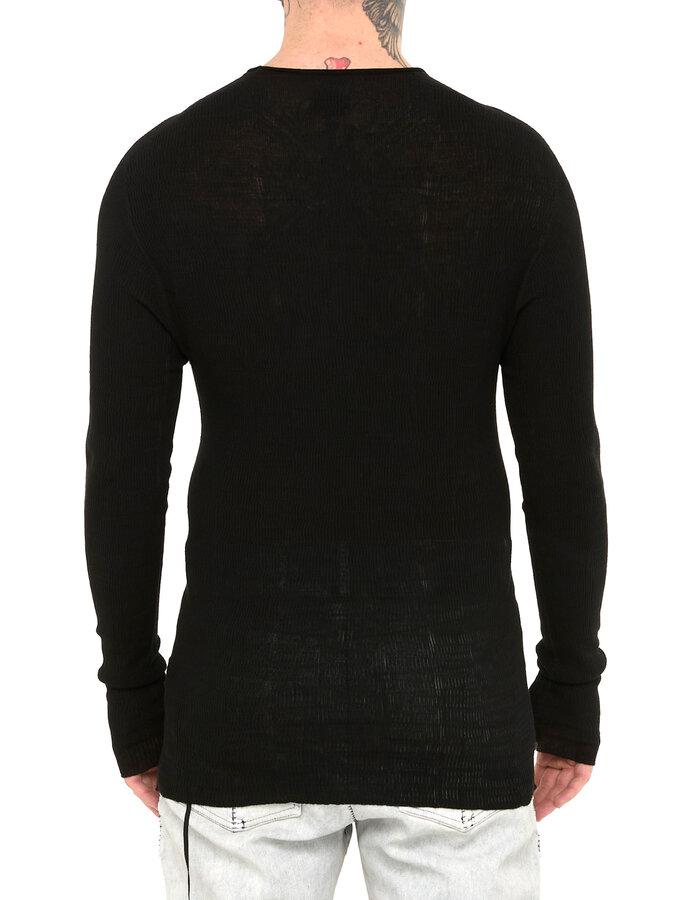 MD75 TEXTURED LIGHT KNIT COTTON LONGSLEEVE