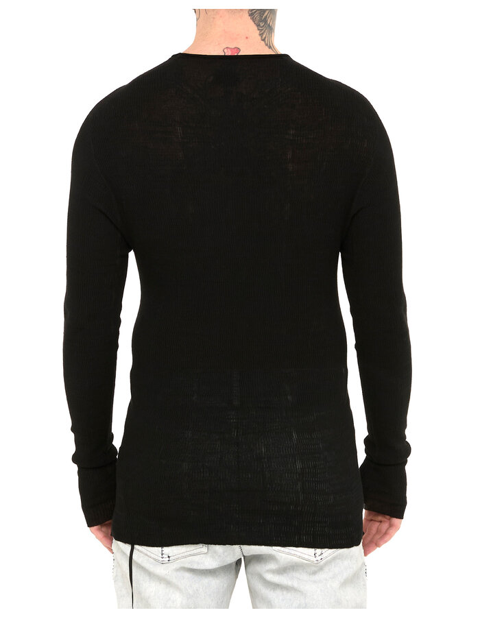 MD75 TEXTURED LIGHT KNIT COTTON LONGSLEEVE