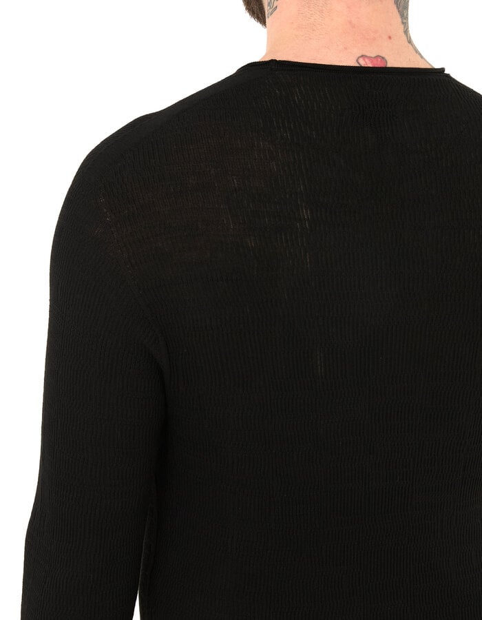 MD75 TEXTURED LIGHT KNIT COTTON LONGSLEEVE