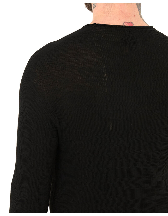 MD75 TEXTURED LIGHT KNIT COTTON LONGSLEEVE