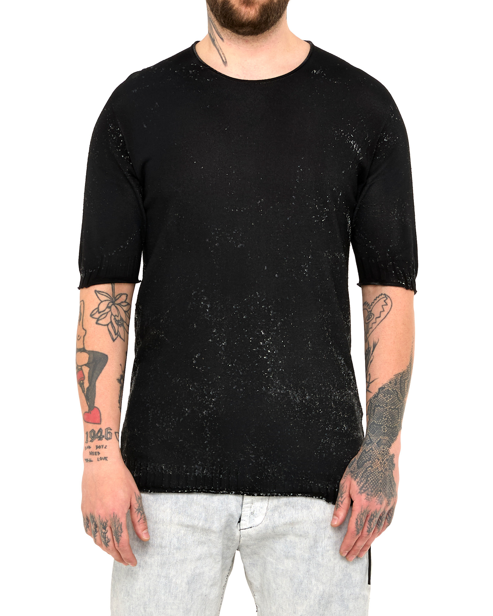 SILICONE TEXTURED KNIT T-SHIRT