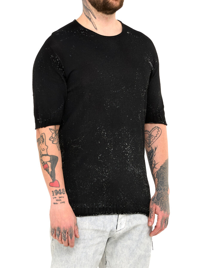 MD75 SILICONE TEXTURED KNIT T-SHIRT