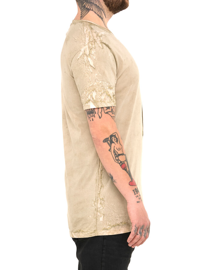 MD75 SALT DYE OFF CENTER HENLEY T-SHIRT