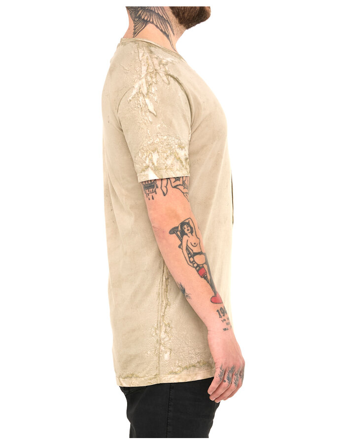 MD75 SALT DYE OFF CENTER HENLEY T-SHIRT