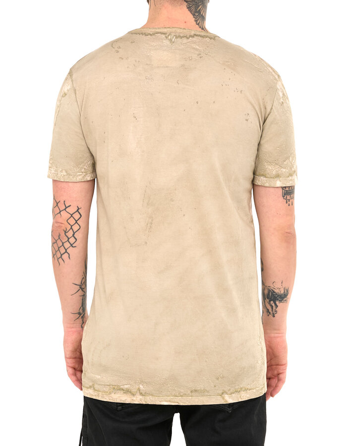 MD75 SALT DYE OFF CENTER HENLEY T-SHIRT