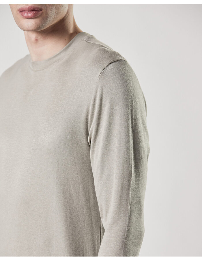 THOM KROM STRETCH VISCOSE FITTED LONGSLEEVE - MOONBEAM