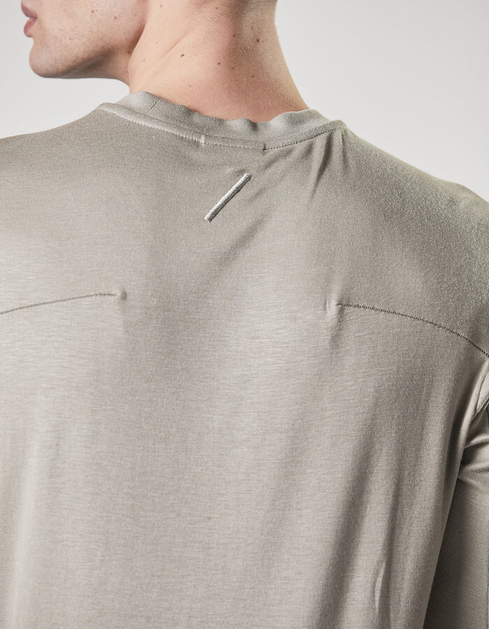 THOM KROM STRETCH VISCOSE FITTED LONGSLEEVE - MOONBEAM