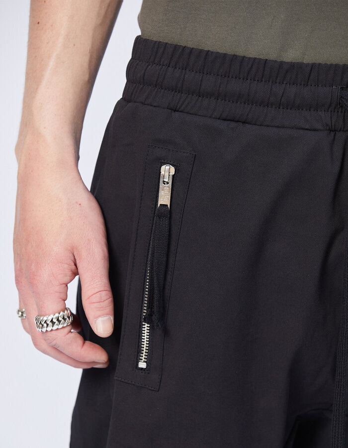 THOM KROM HYPER STRETCH NYLON CONTRAST PANEL JOGGER - BLACK
