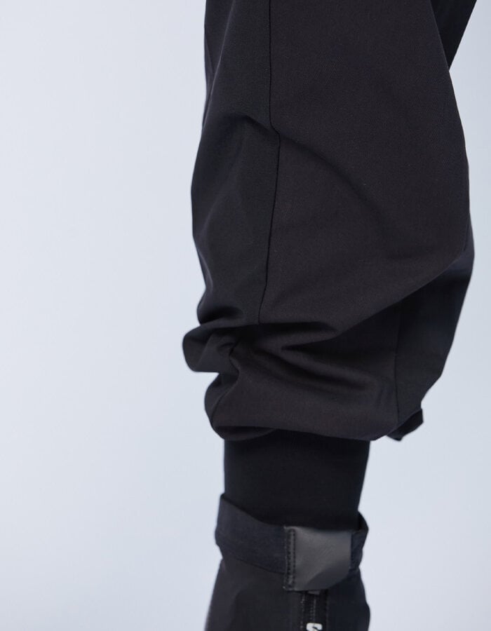 THOM KROM HYPER STRETCH NYLON CONTRAST PANEL JOGGER - BLACK