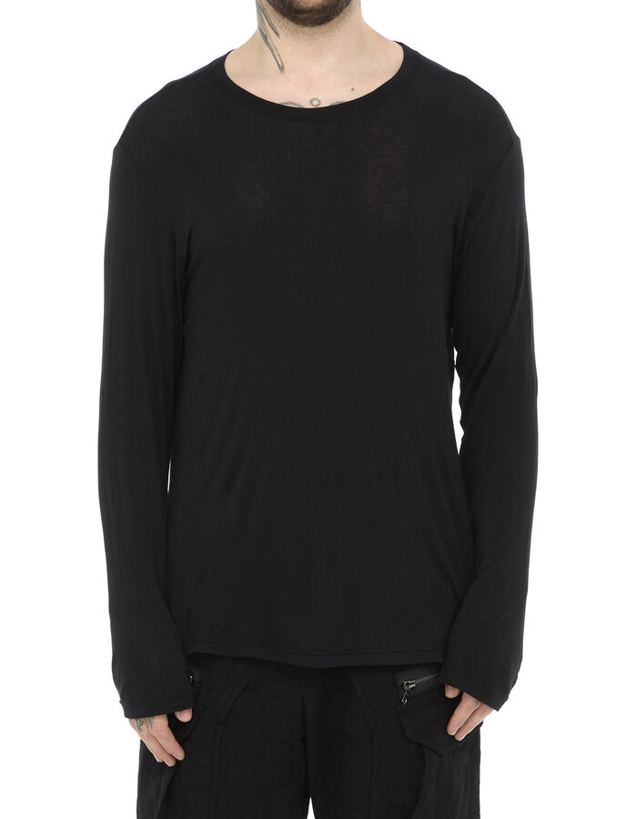 LA HAINE INSIDE US VISCOSE & SILK LONGSLEEVE - BLACK