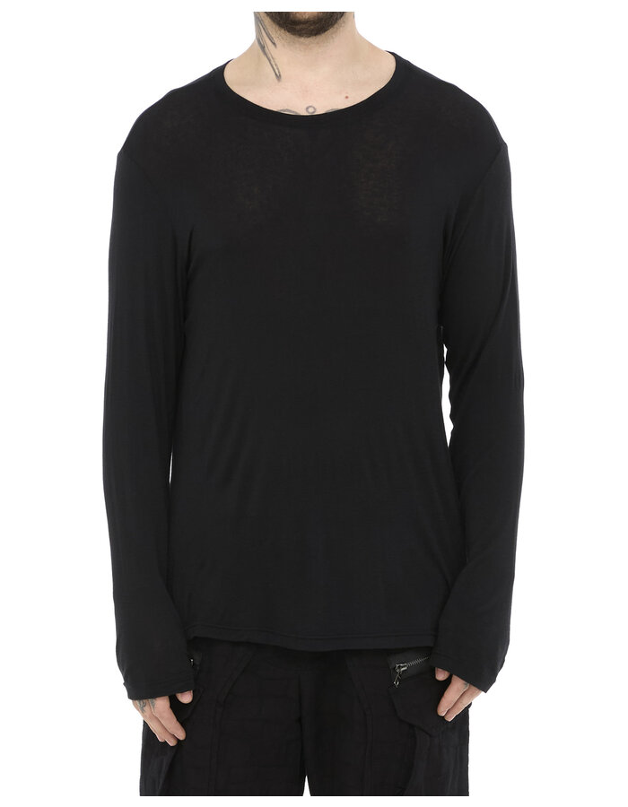 LA HAINE INSIDE US VISCOSE & SILK LONGSLEEVE - BLACK