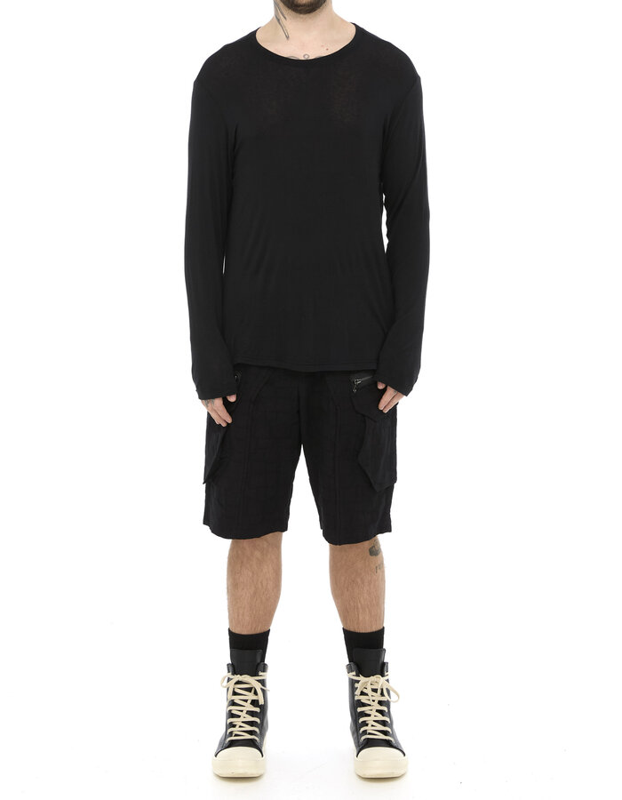 LA HAINE INSIDE US VISCOSE & SILK LONGSLEEVE - BLACK