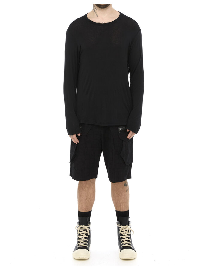 LA HAINE INSIDE US VISCOSE & SILK LONGSLEEVE - BLACK