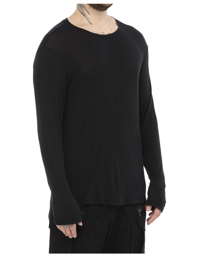 LA HAINE INSIDE US VISCOSE & SILK LONGSLEEVE - BLACK