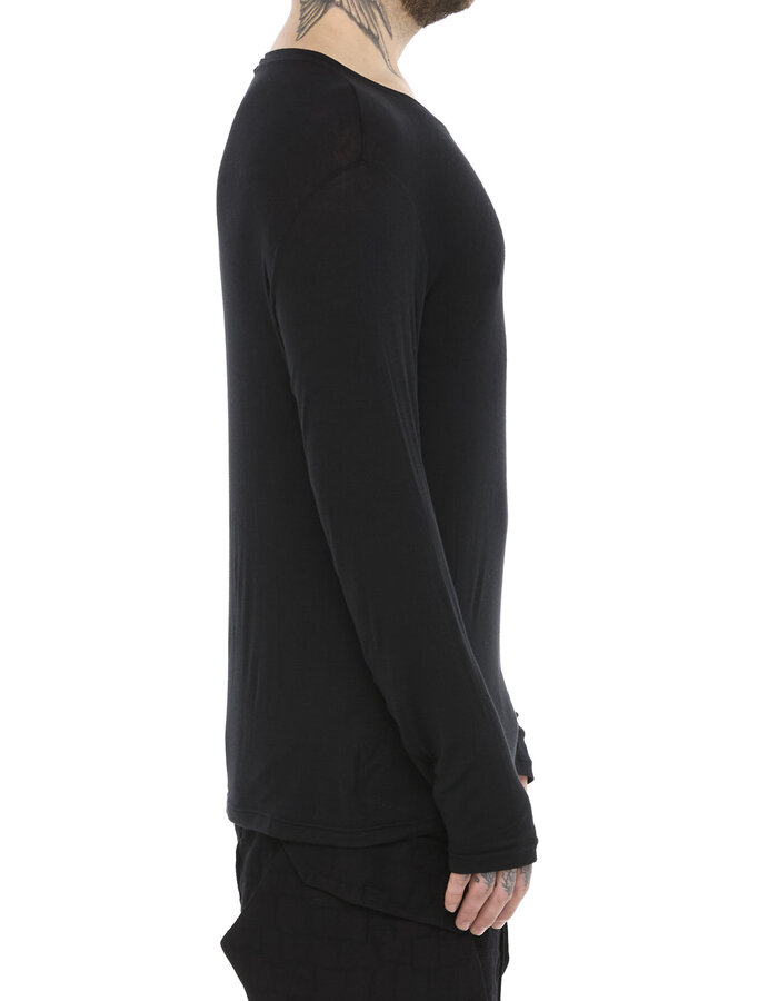 LA HAINE INSIDE US VISCOSE & SILK LONGSLEEVE - BLACK