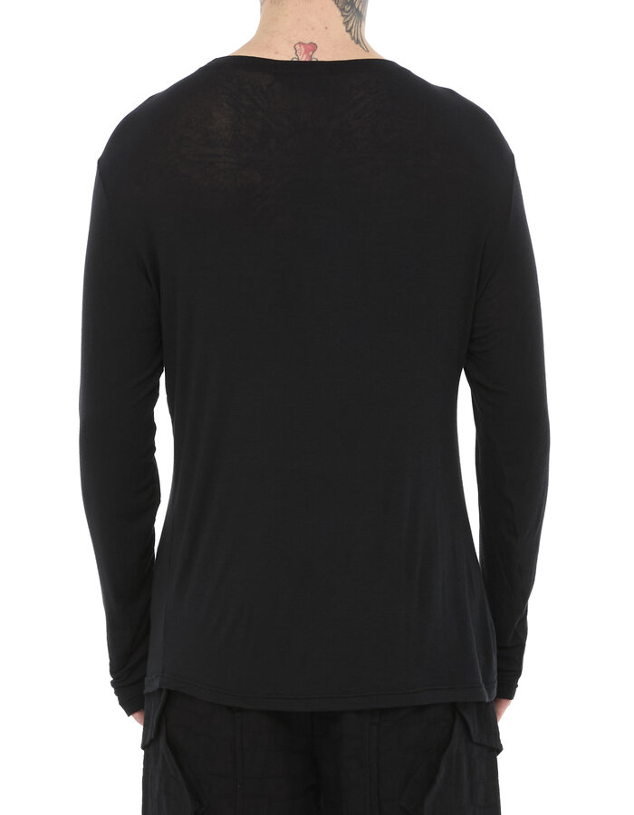 LA HAINE INSIDE US VISCOSE & SILK LONGSLEEVE - BLACK