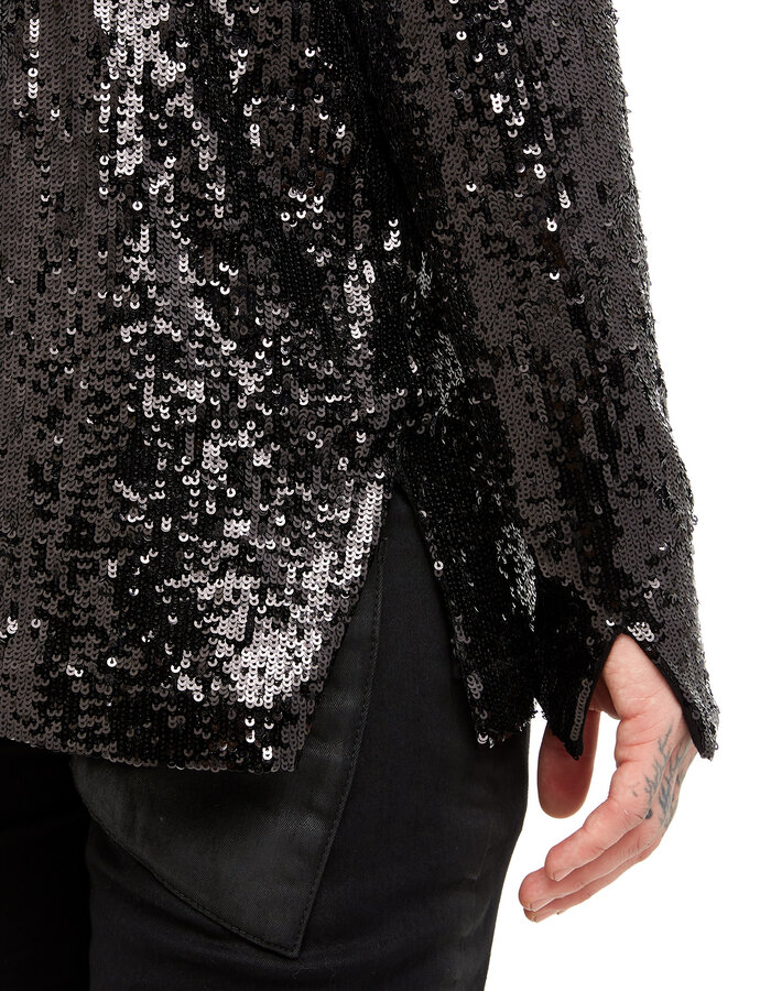 DAVIDS ROAD SEQUIN BUTTON DOWN SHIRT