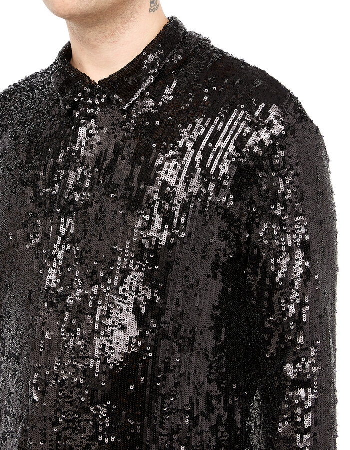 DAVIDS ROAD SEQUIN BUTTON DOWN SHIRT