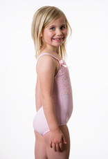 Suffolk 2160C Thick Strap Leotard with Lace Overlay