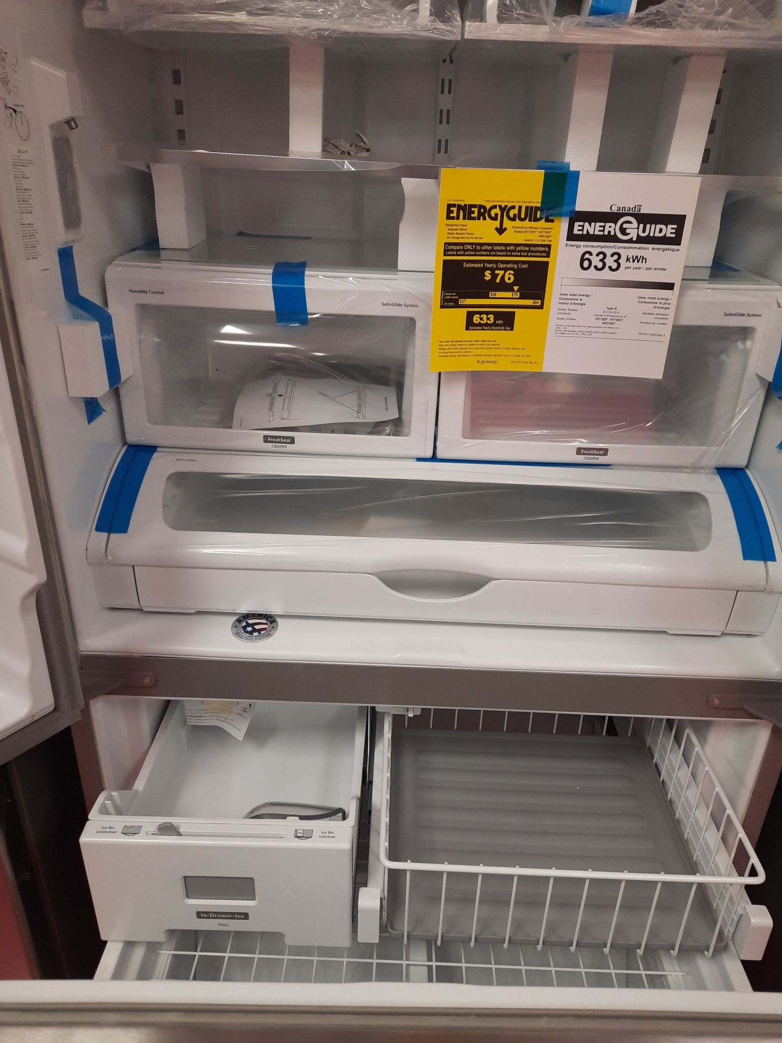 Kitchenaid *KRFC302ESS 21.9 cu.ft. counter depth stainless steel french door refrigerator with interior water dispenser