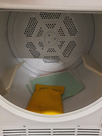 GE *DSKP333ECWW  3.6 cu ft compact eletric dryer