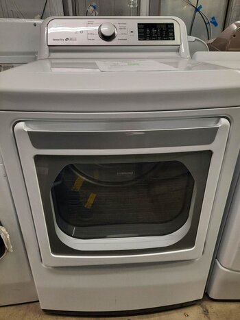LG LG DLE7300WE 7.3 cu. ft. Ultra Large Smart Front Load Electric Vented Dryer with EasyLoad Door and Sensor Dry in White,