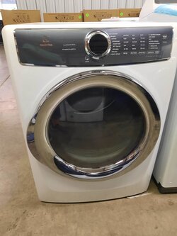 Electrolux Electrolux  EFME627UIW0 8.0 cu. ft. White Electric Dryer with Steam, Predictive Dry, ENERGY STAR