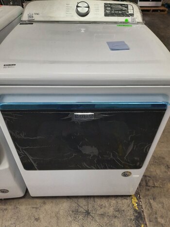 Maytag *MGD6230HW0  7.4 cu. ft. 120-Volt Smart Capable White Gas Dryer with Hamper Door
