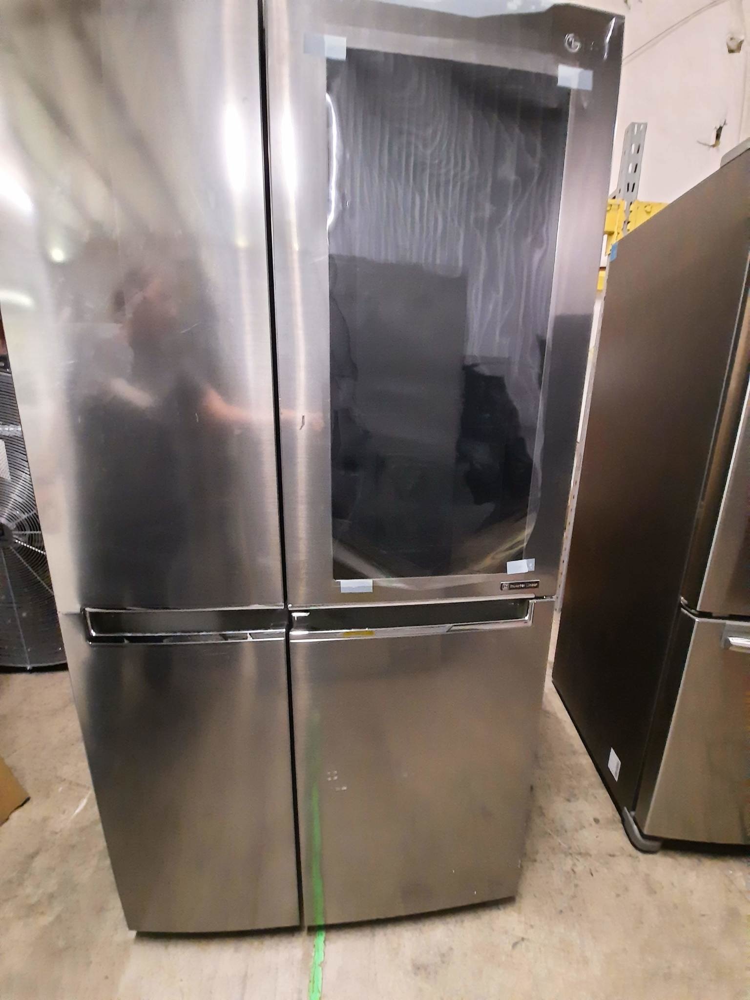 LG LG LRSES2706V 26.8 cu. ft. Side by Side Refrigerator with InstaView Door-in-Door, Non-Dispenser with Pocket Handles in Platinum Silver