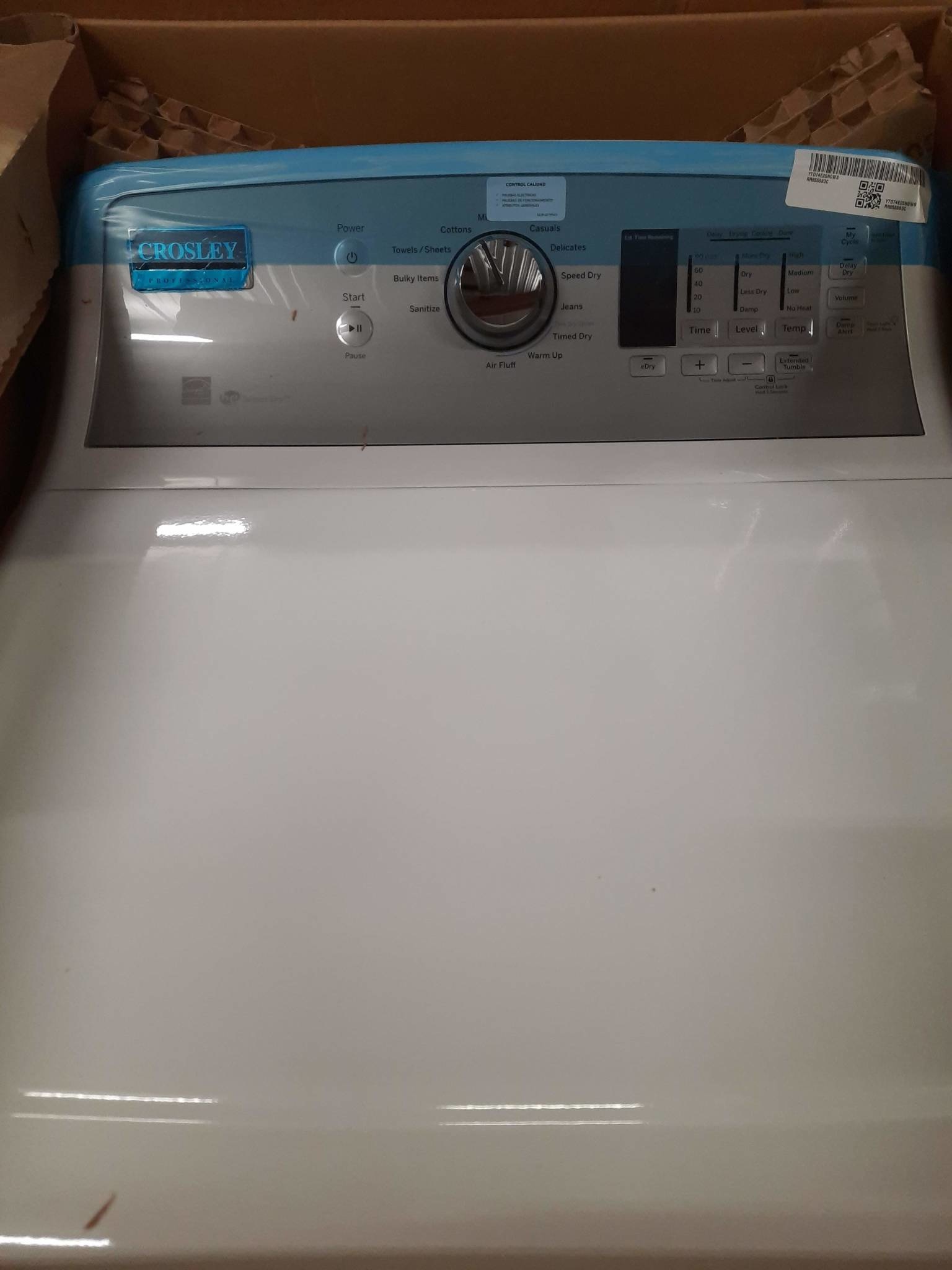 Crosley *Crosley YTD74E2SNWS Electric Dryer with 12 cycles, Energy Star
