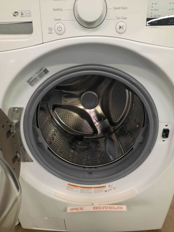 LG LG WM3400CW &  WD7100CW  4.5 cu. ft. Ultra Large Capacity White Front Load Washing Machine with Coldwash Technology  and 27" SideKick 1.0 Cu. Ft. 6-Cycle High-Efficiency Pedestal Washer - White