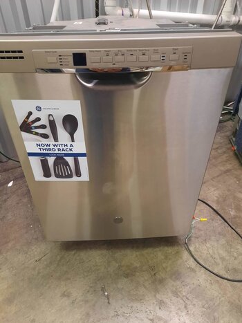 GE GE GDF630PSMSS 24 in. Front Control Tall Tub Dishwasher in Stainless Steel and Steam Prewash, 50 dBA