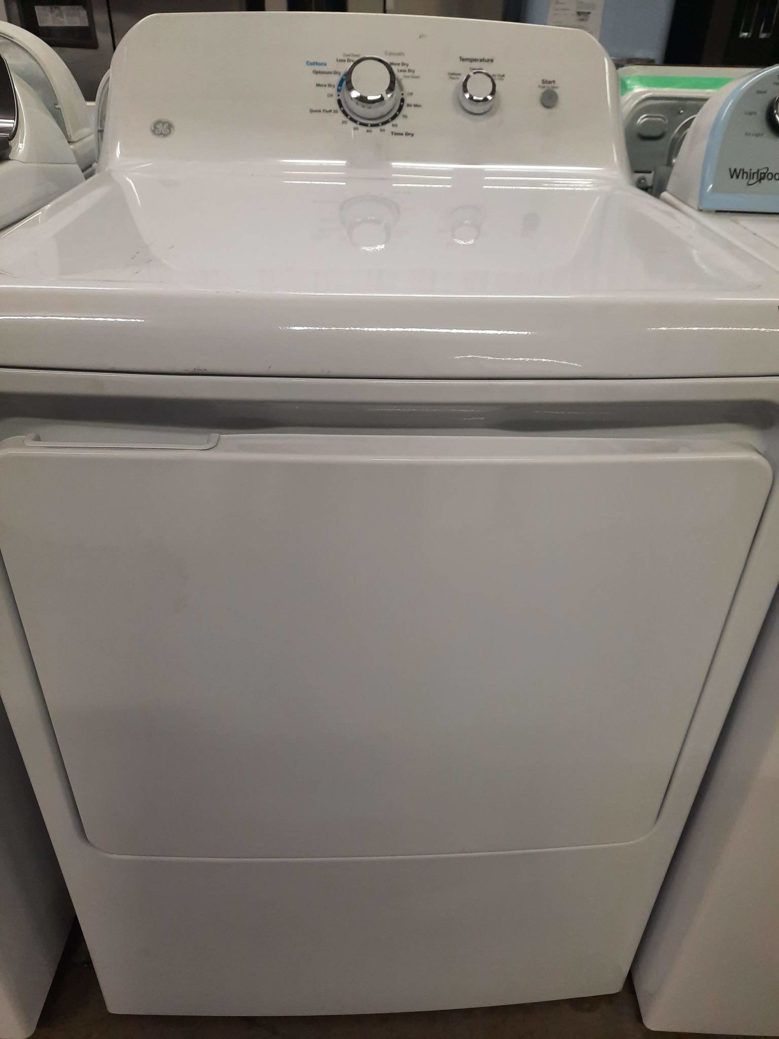 GE GE GTD33EASKWW  7.2 cu. ft. 240 Volt White Electric Vented Dryer