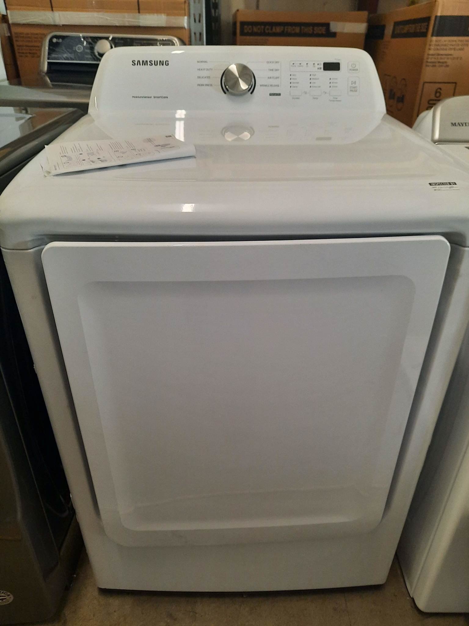 Samsung *Samsung  DVE45T3200W  7.2 cu. ft. 240-Volt White Electric Dryer with Sensor Dry