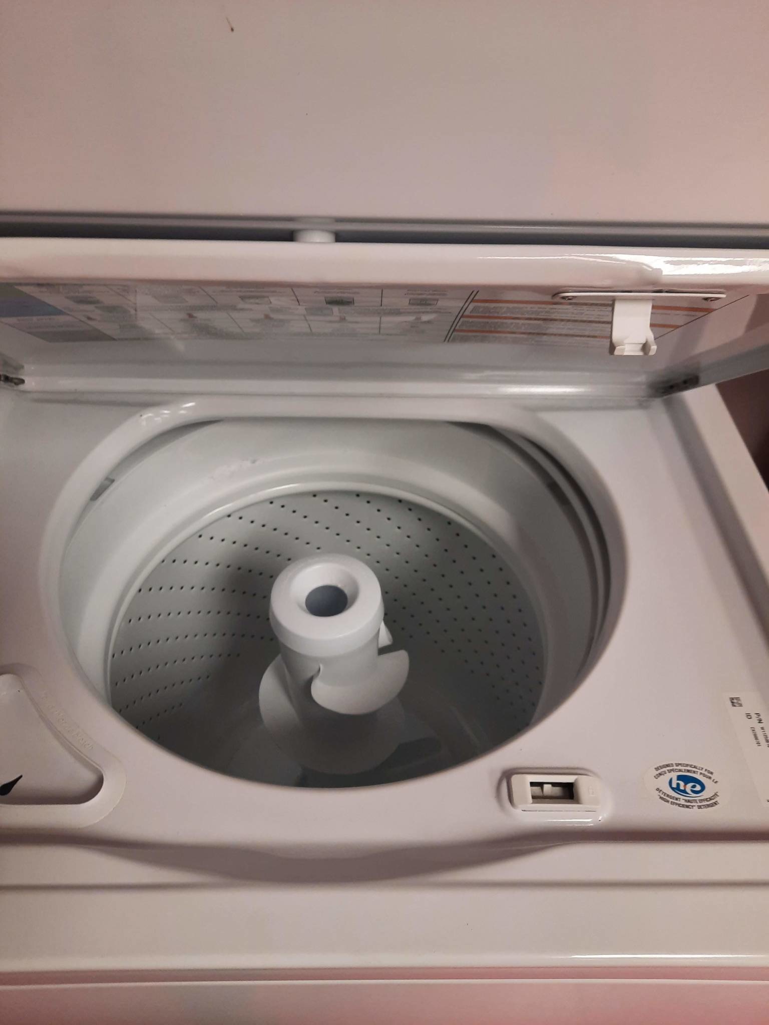 Whirlpool *WETLV27HW  3.5 cu. ft. Stacked Washer and 5.9 cu. ft. Electric Dryer with 9-Wash Cycles and Auto Dry in White