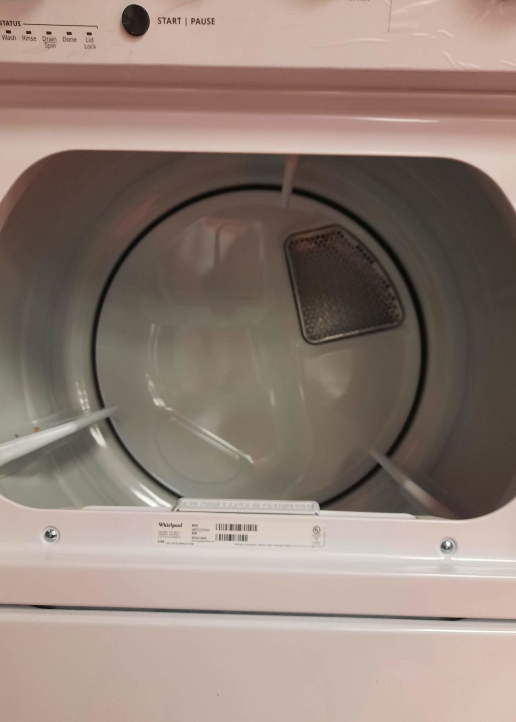 Whirlpool *Whirlpool WETLV27HW  3.5 cu. ft. Stacked Washer and 5.9 cu. ft. Electric Dryer with 9-Wash Cycles and Auto Dry in White