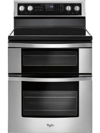Whirlpool *WGE745C0FS  6.7 cu. ft. Freestanding Double Oven Electric Range with True Convection in Stainless Steel