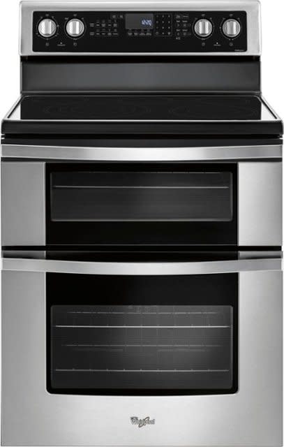 Whirlpool *WGE745C0FS  6.7 cu. ft. Freestanding Double Oven Electric Range with True Convection in Stainless Steel